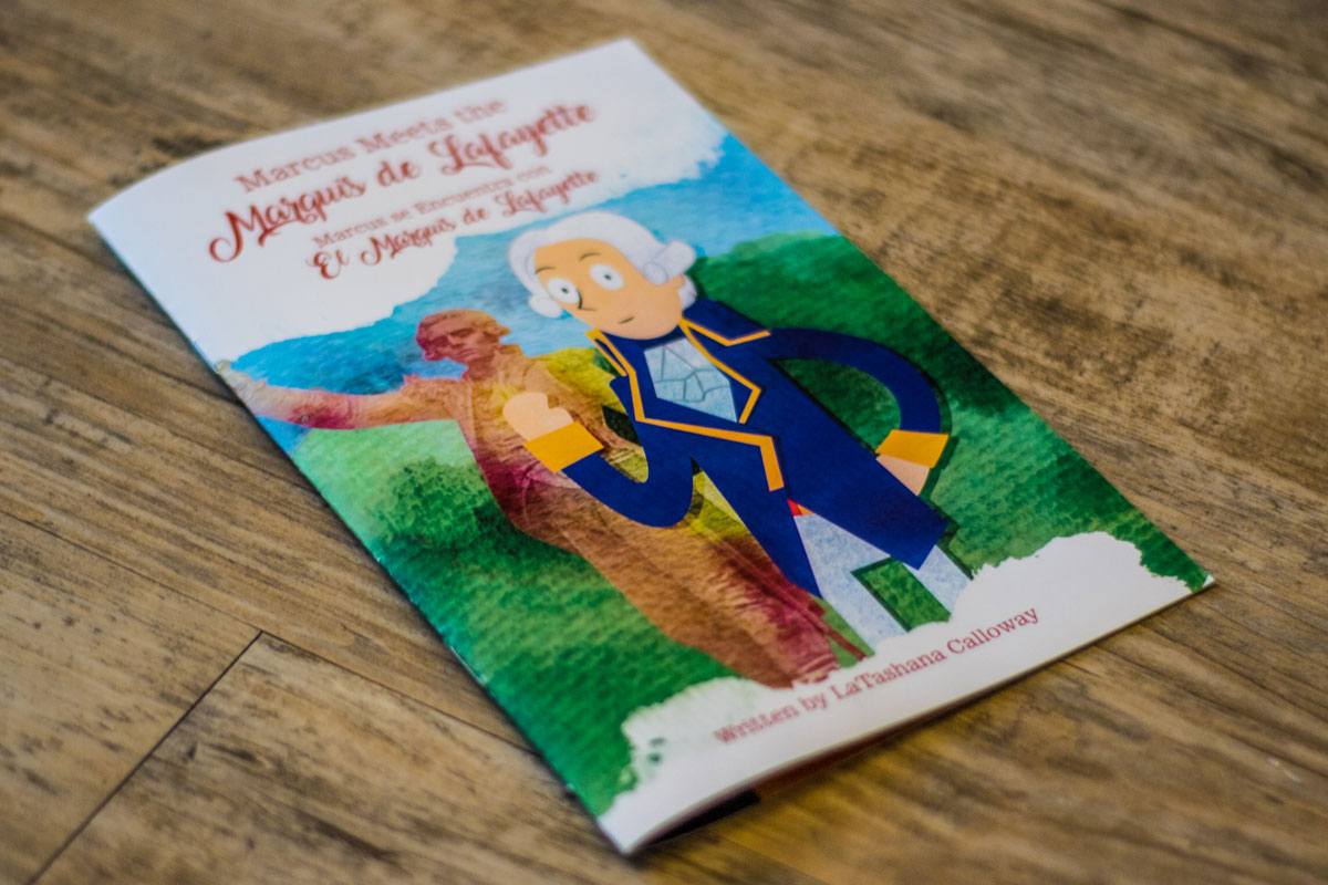 Marcus meets the Marquis de LaFayette